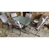 Image 1 : PATIO SET - 54 INCH TABLE W / 6 CHAIRS & PADS