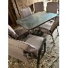 Image 2 : PATIO SET - 54 INCH TABLE W / 6 CHAIRS & PADS