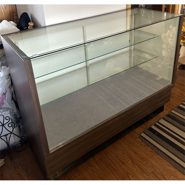 SHOW CASE W/ 2 GLASS SHELVES - 20 X 39 X 47 INCHES