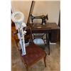 Image 1 : Singer Sewing Machine Model # JA537665, Chair, & Lamp