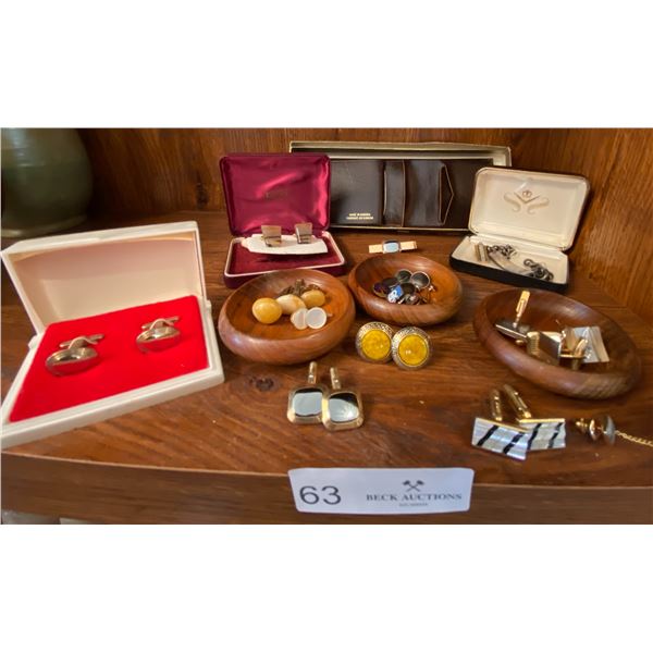 Assortment Of Cufflinks & Wallet