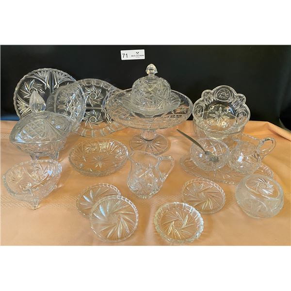 Assorted Crystal and Vintage Glassware