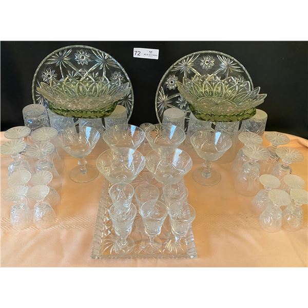 Assorted Crystal Glassware & Trays