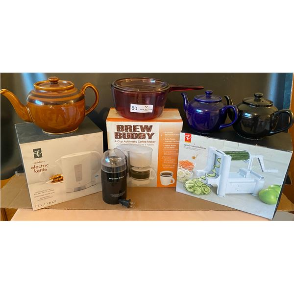 Electric Kettle, Brew Buddy, Spiral Vegetable Slicer & More