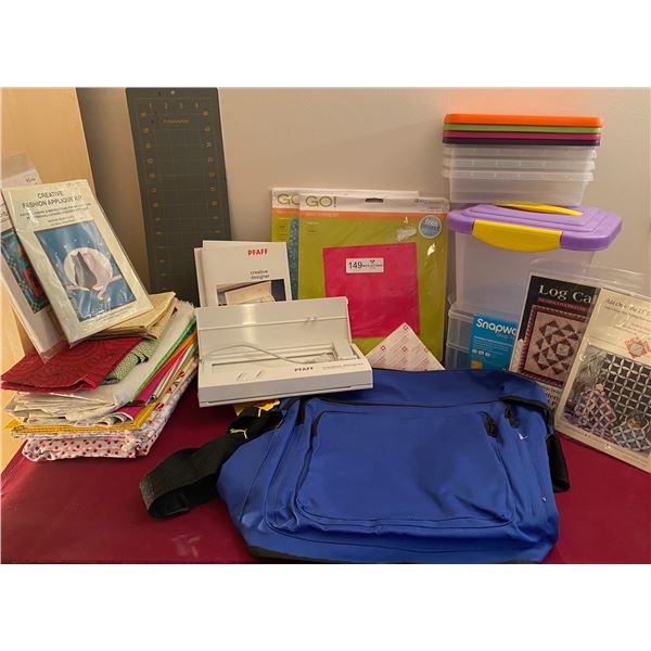 PFAFF Creative Designer, Sewing Tote Bag, Assorted Quilting Fabric, Storage Containers & More
