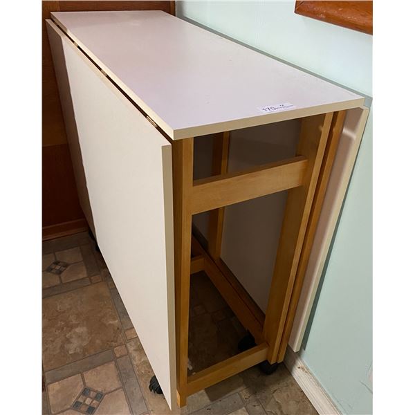 Large Foldable Crafting Table On Wheels (Measurement Open) 74Wx40Dx37H