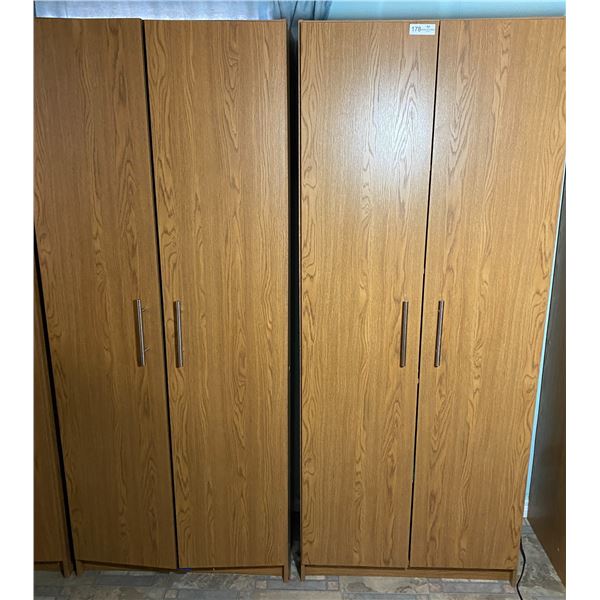 Wood Grain Cabinets x2 (30Wx16Dx74H)