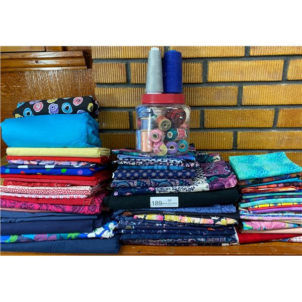 Assorted Quilting Fabric - Assorted Colors, Sizes & Threads