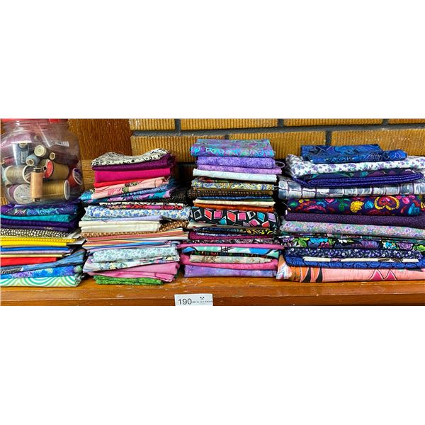 Assorted Quilting Fabric - Assorted Colors, Sizes & Threads