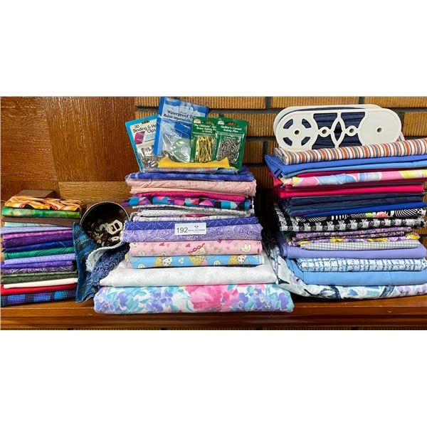 Assorted Quilting Fabric Assorted Colors, Sizes & Buttons Beck