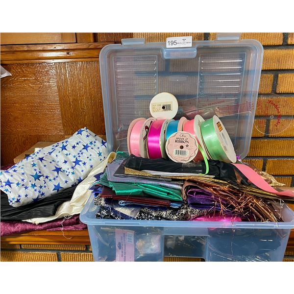 Assorted Ribbons & Metallic Quilting Fabric - Assorted Colours & Sizes