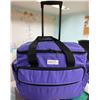 Image 2 : Sewing Tote On Wheels & Assorted Large Pieces Of Fabric - Solid Colors