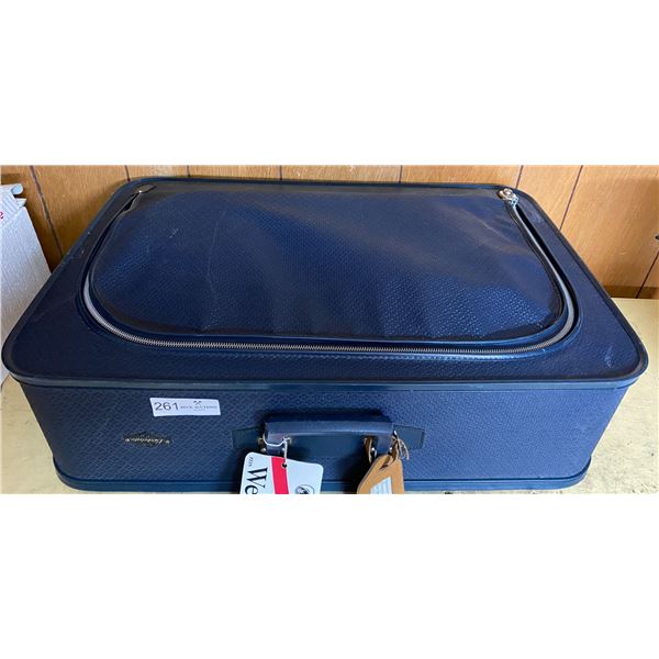 Mystery Lamp & Vintage Suitcase 26.5 Wide