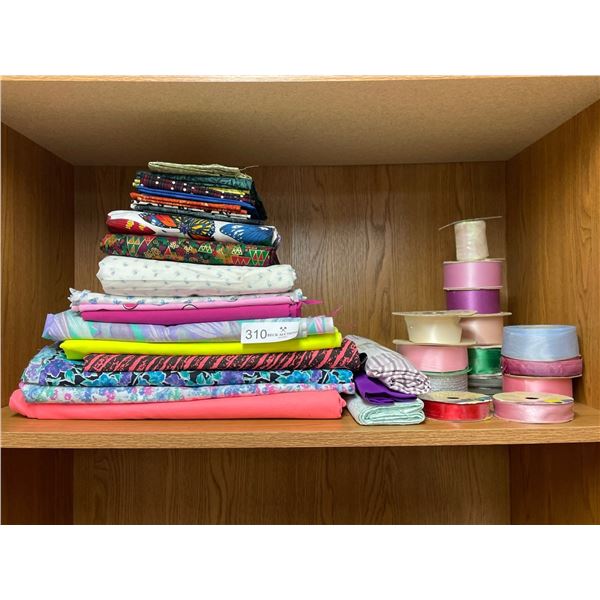Assorted Quilting Fabric - Assorted Colors & Sizes Brand New Ribbon
