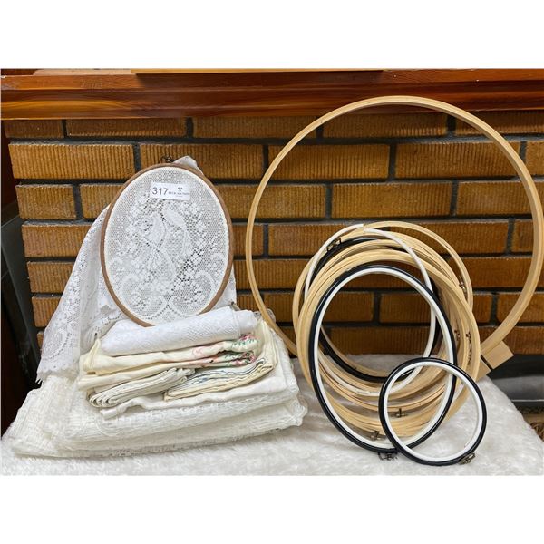 Embroidery Craft Hoops & Lace - Various Shape & Sizes