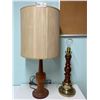 Image 1 : 2 Dark Wooden Vintage Lamps