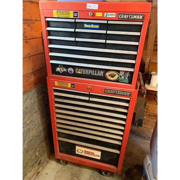 Craftsman Locked Tool Box - Contents Unknown 26Wx20Dx62H