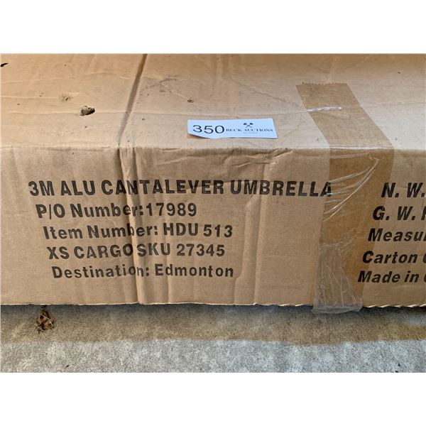 Brand New 3 Meter Aluminium Cantalever Umbrella - Beige