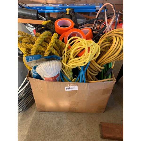 Assorted Ropes & Extension Cords - New & Used