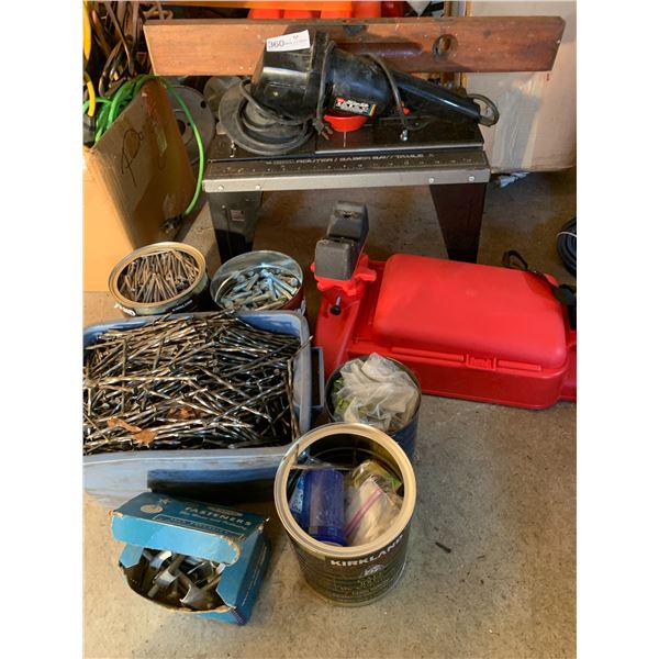 Vermont American Router Saber Saw Table Model # 396, Sander and Nails