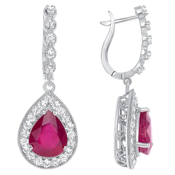 8.62ct Ruby & Diamond Earrings