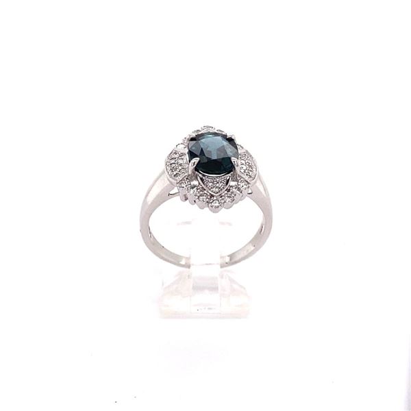 2.42ct Blue Sapphire 14K WG 5.44gm Ring