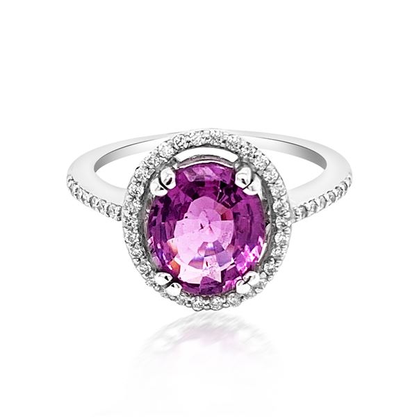 2.85ct Natural SPINEL 18K White Gold 3.7gm Ring