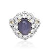 Image 1 : 3.50ct Natural Ceylon Star Sapphire 18K Yellow Gold Ring