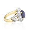 Image 3 : 3.50ct Natural Ceylon Star Sapphire 18K Yellow Gold Ring
