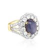 Image 4 : 3.50ct Natural Ceylon Star Sapphire 18K Yellow Gold Ring
