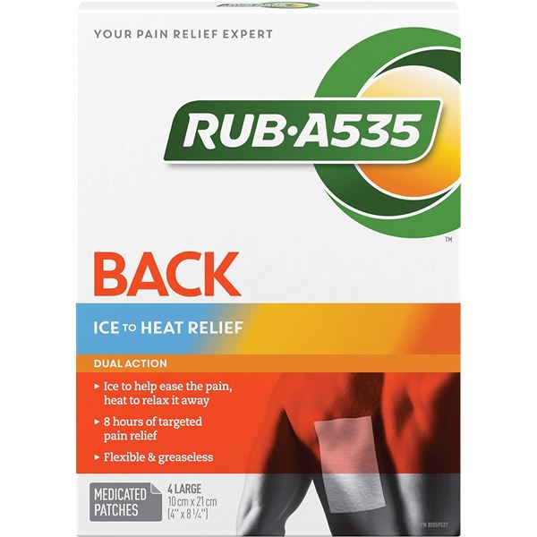 NEW RUB A535 BACK ICE TO HEAT RELIEF DUAL ACTION