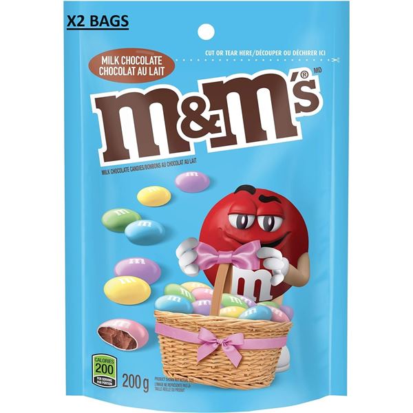 NEW 2 BAGS OF M&M'S MILK CHOCOLATE CANDY