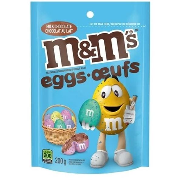 3 NEW BAGS OF M & M MILK CHOCOLATE EGGS - 200G PER