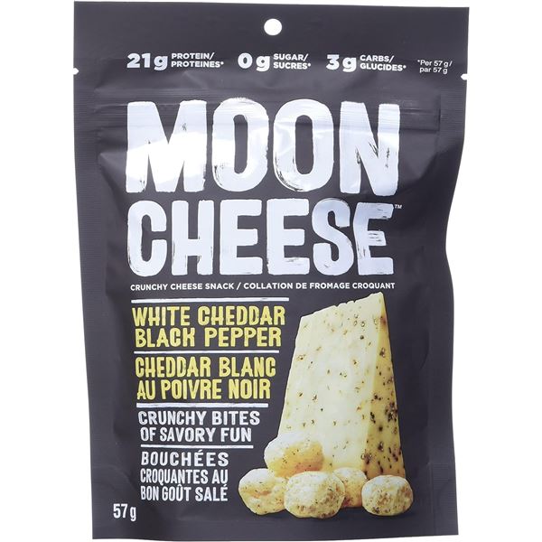 NEW 6 BAGS OF MOON CHEESE WHITE CHEDDAR BLACK