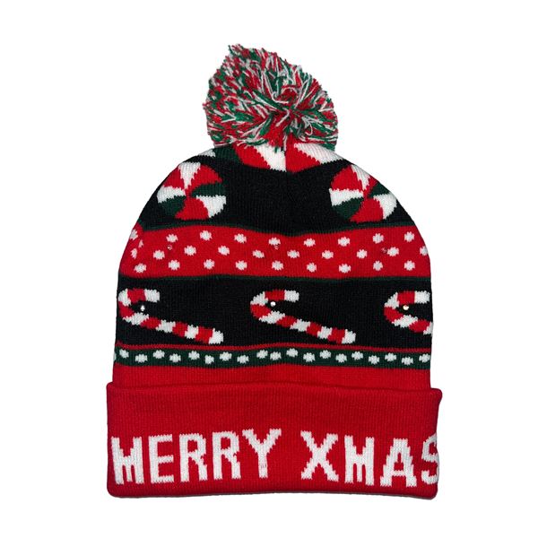 NEW MULTICOLOR BRIGHT LED XMAS THEME WINTER TOUQUE