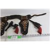 Image 3 : Toy Lone Star (2) Gun Holster and (2) Pieces Kid Revolvers - (1) Works