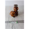 Image 1 : Metal Wind Up Toy - Bear Playing A Drum