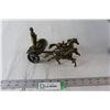 Image 1 : Metal Chariot With 2 Horses And Rider Ornament