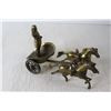 Image 2 : Metal Chariot With 2 Horses And Rider Ornament