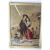 Image 2 : * Picture of Couple With Ornate Frame - 23" x 30.5" - Some Damage