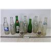 Image 1 : (9) Vintage Glass Soda Bottles - 7up - Canada Dry - Sun Crest - Crush - Mission - Fanta