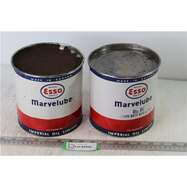 (2) Esso Marvelube Cans