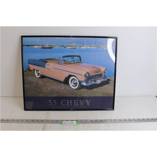 55 Chevy Photo in Black Frame - 20 1/4" x 16"
