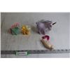 Image 1 : (3) My Little Pony Figurines (Butterscotch, Minty, Sea Pony), 1983 Totsy Unicorn
