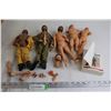 Image 1 : (5) Male Dolls with Additional Body Parts, Warman's G.I. Joe Field Guide Book