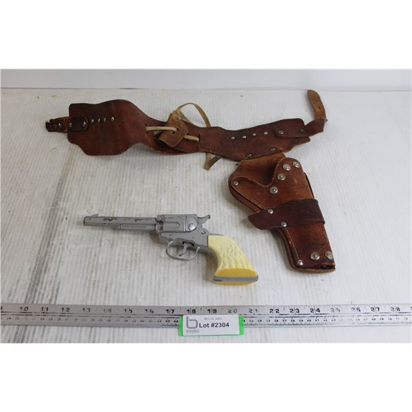 Vintage Toy Cap Gun, Gun Holster