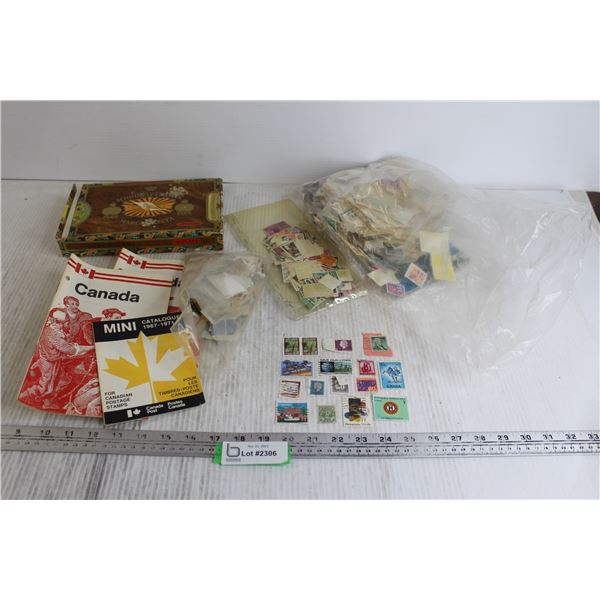 (50+) Assorted Stamps, (2) Canada Stamp Booklets, Misc