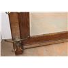 Image 3 : * Antique Wooden Hall Mirror with Brass Coat Hooks - 27" x 43"
