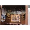 Image 2 : * Wooden Rifle Storage Cabinet with Wildlife Decorations - 11" x 24" x 71" Tall, Has Key