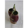Image 4 : Beswick Rare Palm Tree Double Vases - Burgundy, 7 1/2" Tall
